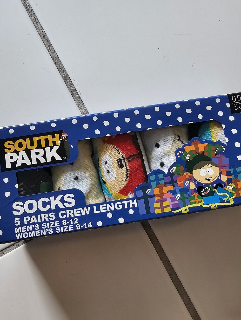 NEW South Park 5 pack of crew length socks